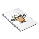 Chibi Sloth Gym Fail � Cute Kawaii Funny Workout A Notizblock (Rechte Seite)