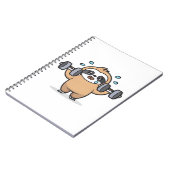 Chibi Sloth Gym Fail � Cute Kawaii Funny Workout A Notizblock (Linke Seite)
