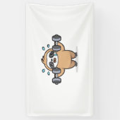 Chibi Sloth Gym Versag - Niedliches Kawaii Funny W Banner (Vertikal)