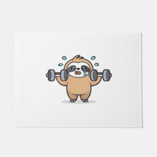 Chibi Sloth Gym Versag - Niedliches Kawaii Funny W Fußmatte