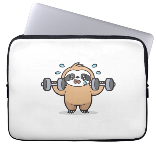 Chibi Sloth Gym Versag - Niedliches Kawaii Funny W Laptopschutzhülle (Vorderseite)