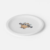 Chibi Sloth Gym Versag - Niedliches Kawaii Funny W Pappteller (Schrägansicht)