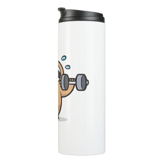 Chibi Sloth Gym Versag - Niedliches Kawaii Funny W Thermosbecher (Nach rechts gedreht)