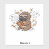 Chibi Sloth Hazmat Halloween Oversifizierter T - S Aufkleber (Blatt)