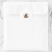 Chibi Sloth Hazmat Halloween Oversifizierter T - S Runder Aufkleber (Tasche)