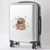 Chibi Sloth Hazmat Halloween Oversized T-Shirt Aufkleber (Koffer)