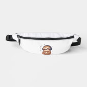 Chibi Sloth with Headphones � Cute Kawaii Relaxing Bauchtasche (Vorderseite)