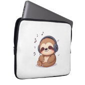 Chibi Sloth with Headphones � Cute Kawaii Relaxing Laptopschutzhülle (Vorne Rechts)