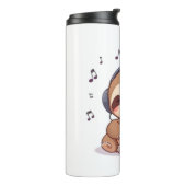 Chibi Sloth with Headphones � Cute Kawaii Relaxing Thermosbecher (Nach links gedreht)
