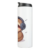 Chibi Sloth with Headphones � Cute Kawaii Relaxing Thermosbecher (Nach rechts gedreht)