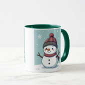 Chibi Snowman Tasse (VorderseiteRechts)