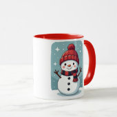 Chibi Snowman Tasse (VorderseiteRechts)