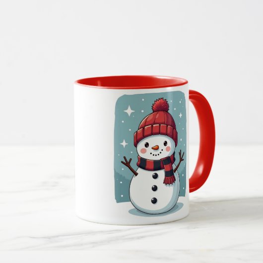 Chibi Snowman Tasse (VorderseiteRechts)