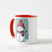 Chibi Snowman Tasse (Vorderseite Links)