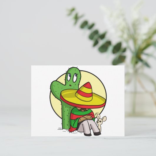 Chibi Sombrero Postkarte (Stehend Vorderseite)