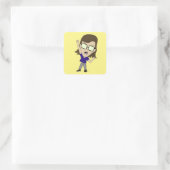 Chibi Sonic_Zeph Quadratischer Aufkleber (Tasche)