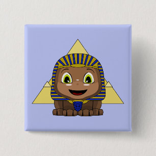 Chibi Sphinx mit Pyramiden Button