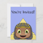 Chibi Sphinx mit Pyramiden Einladung (Vorderseite)