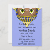 Chibi Sphinx mit Pyramiden Einladung (Rückseite)