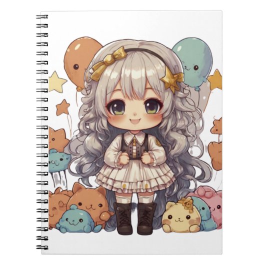 Chibi-Spiralnotebook Notizblock (Vorderseite)