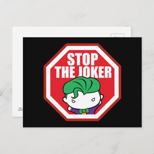 Chibi "Stopp the Joker" Unterschreiben Postkarte (Vorne/Hinten)