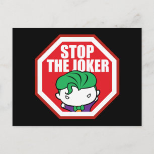 Chibi "Stopp the Joker" Unterschreiben Postkarte