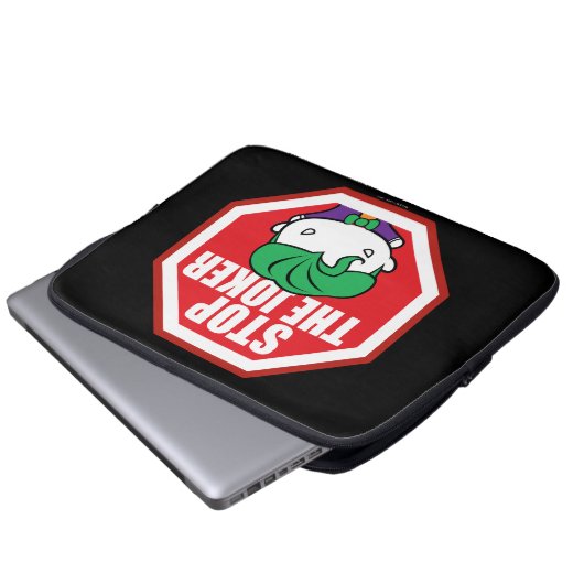 Chibi "Stopp the Joker" Unterschrift Laptopschutzhülle (Vorne Knopf)