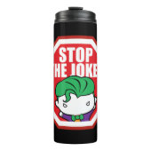 Chibi "Stopp the Joker" Unterschrift Thermosbecher (Vorderseite)