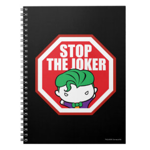 Chibi "Stoppt den Joker" Schild Notizblock