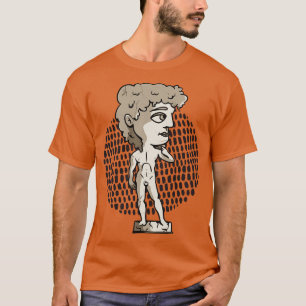 Chibi Style David Sculpture Statue Kawaii Art T-Shirt