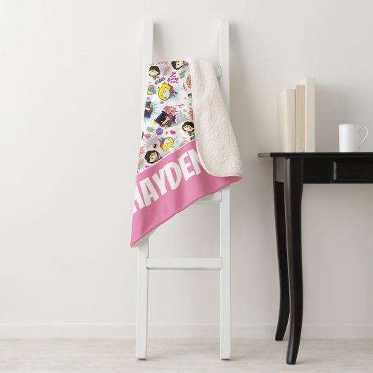 Chibi Super Heroine Pattern Sherpadecke (Beispiel)