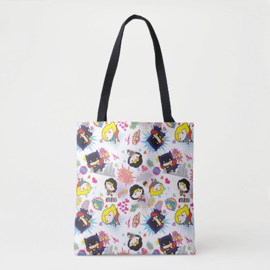 Chibi Super Heroine Pattern Tasche (Vorderseite)