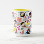 Chibi Super Heroine Pattern Tasse (Zentrum)