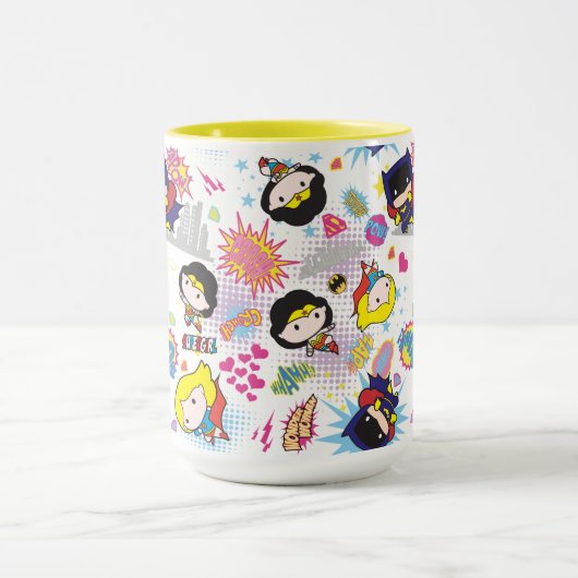 Chibi Super Heroine Pattern Tasse (Zentrum)