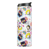 Chibi Super Heroine Pattern Thermosbecher (Nach links gedreht)