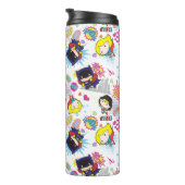 Chibi Super Heroine Pattern Thermosbecher (Nach rechts gedreht)