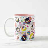 Chibi Super Heroine Pattern Zweifarbige Tasse (Links)