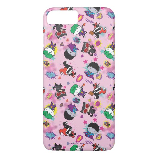 Chibi Super Villain Action Pattern Case-Mate iPhone Hülle (Rückseite)