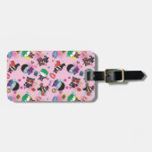 Chibi Super Villain Action Pattern Gepäckanhänger (Vorderseite horizontal)