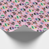 Chibi Super Villain Action Pattern Geschenkpapier (Ecke)