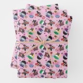 Chibi Super Villain Action Pattern Geschenkpapier Set (Beispiel)