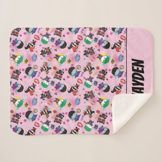 Chibi Super Villain Action Pattern Sherpadecke (Vorderseite (Horizontal))