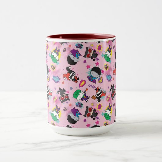 Chibi Super Villain Action Pattern Tasse (Zentrum)