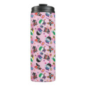 Chibi Super Villain Action Pattern Thermosbecher (Vorderseite)