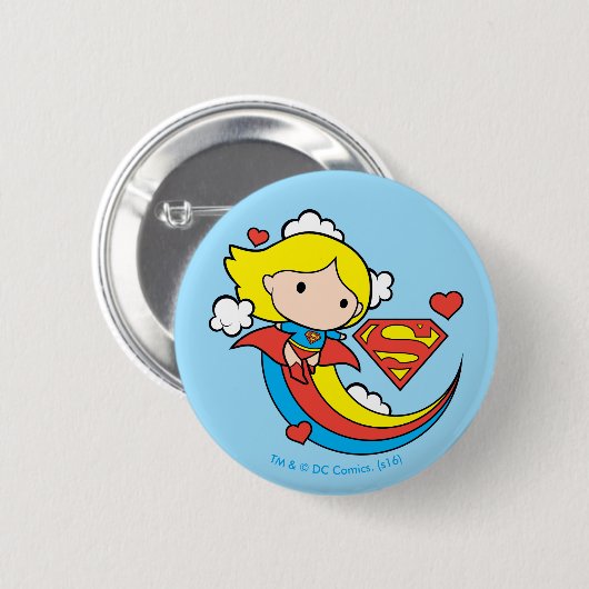 Chibi Supergirl Button (Vorne & Hinten)