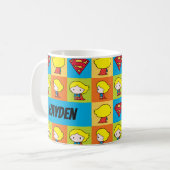 Chibi Supergirl Character Turnaround Kaffeetasse (Vorderseite Links)