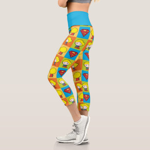 Chibi Supergirl Character Umrundung Capri Leggings