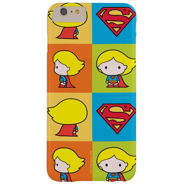 Chibi Supergirl Character Umrundung Case-Mate iPhone Hülle (Rückseite)