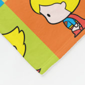 Chibi Supergirl Character Umrundung Fleecedecke (Ecke)