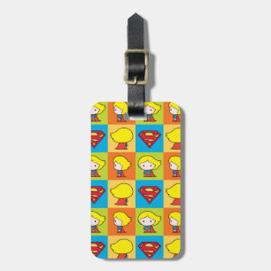 Chibi Supergirl Character Umrundung Gepäckanhänger